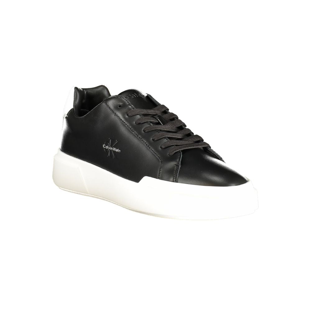 Calvin Klein Black Leather Men's Sneaker - Beyzy Store - Calvin Klein
