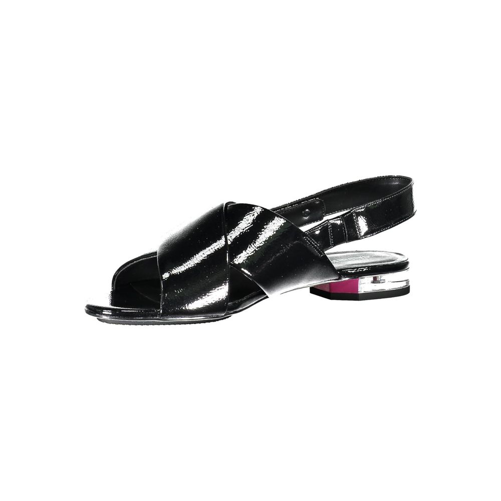 Calvin Klein Black Leather Women Sandal - Beyzy Store - Calvin Klein