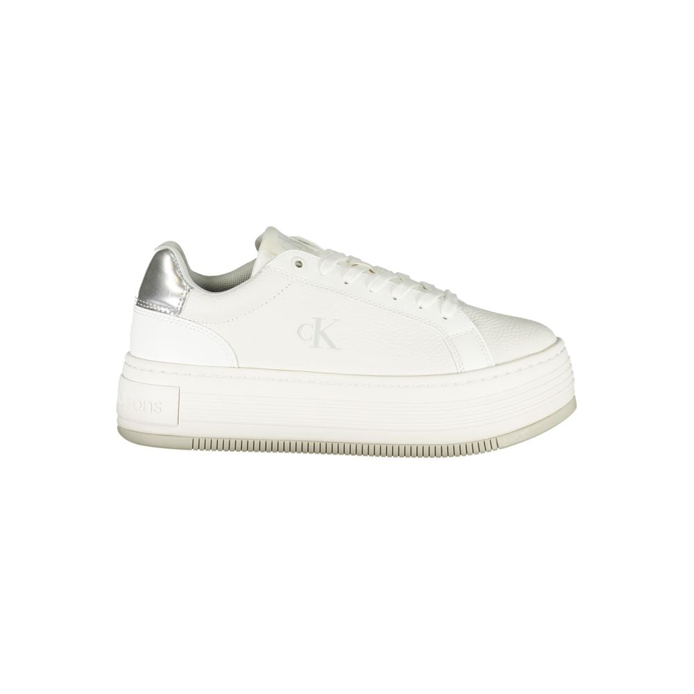 Calvin Klein White Leather Women Sneaker - Beyzy Store - Calvin Klein