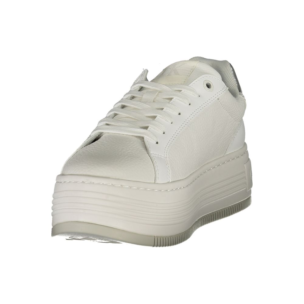 Calvin Klein White Leather Women Sneaker - Beyzy Store - Calvin Klein