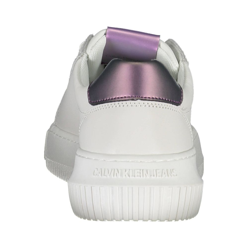 Calvin Klein White Leather Women Sneaker - Beyzy Store - Calvin Klein