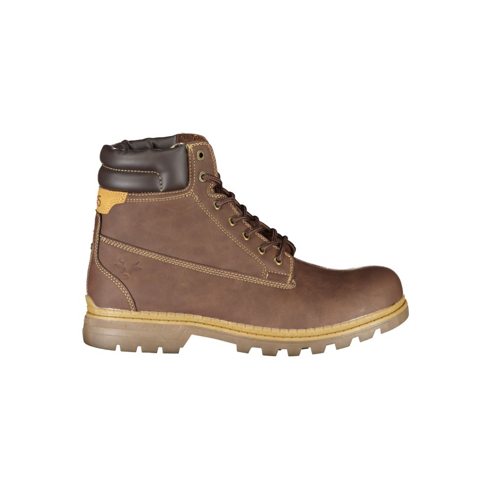 Carrera Elegant Brown Lace - Up Boots with Contrast Detail - Beyzy Store - Carrera