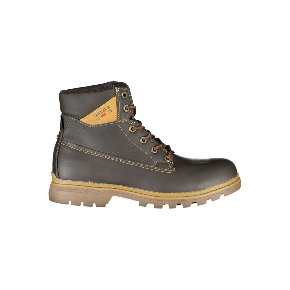 Carrera Rugged Brown Lace - Up Boots with Contrast Details - Beyzy Store - Carrera