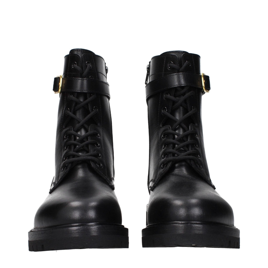 Celine Black Leather Ankle Boots - Beyzy Store - Celine
