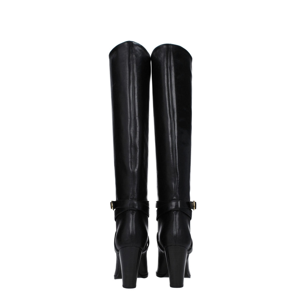 Celine Black Leather Boot - Beyzy Store - Celine