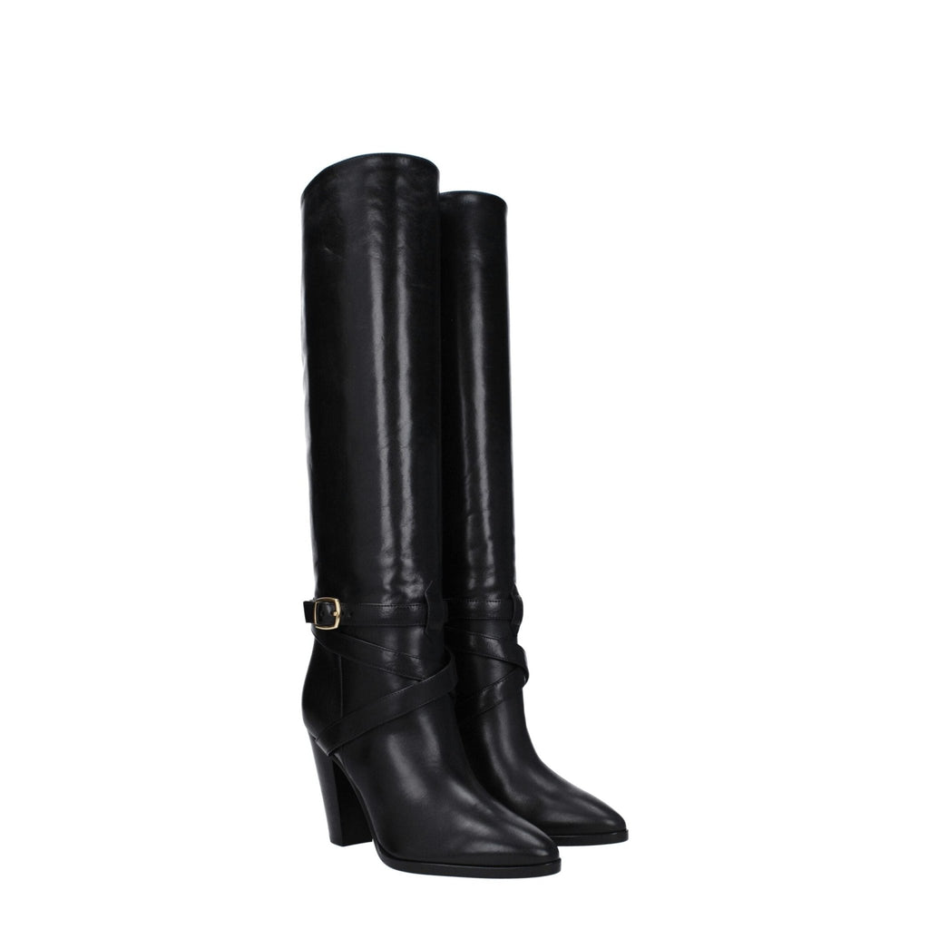 Celine Black Leather Boot - Beyzy Store - Celine