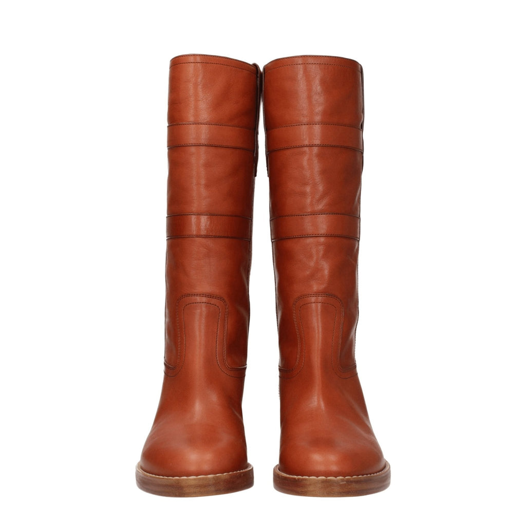 Celine Brown Leather Boot - Beyzy Store - Celine