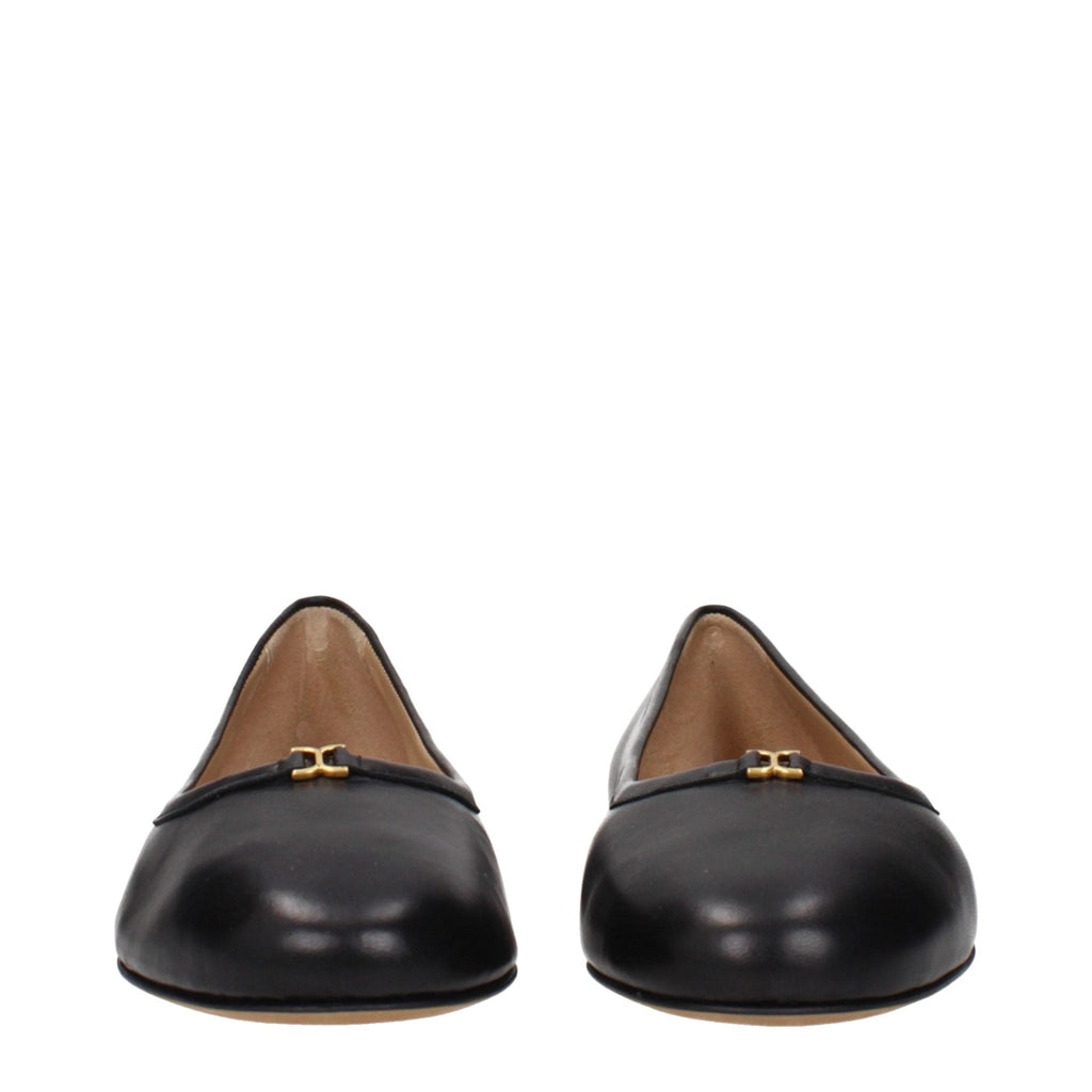 Chloé Black Leather Ballet Flats - Beyzy Store - Chloé