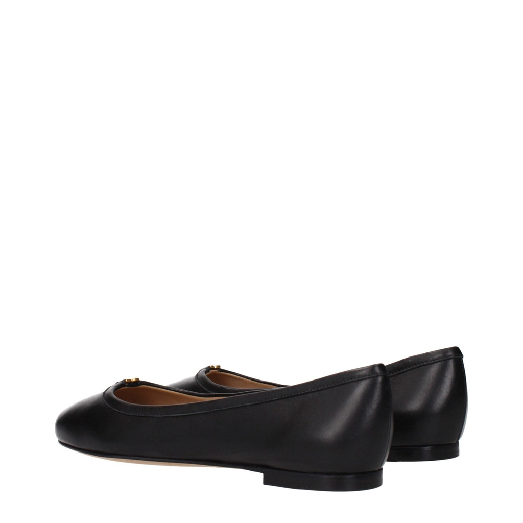 Chloé Black Leather Ballet Flats - Beyzy Store - Chloé