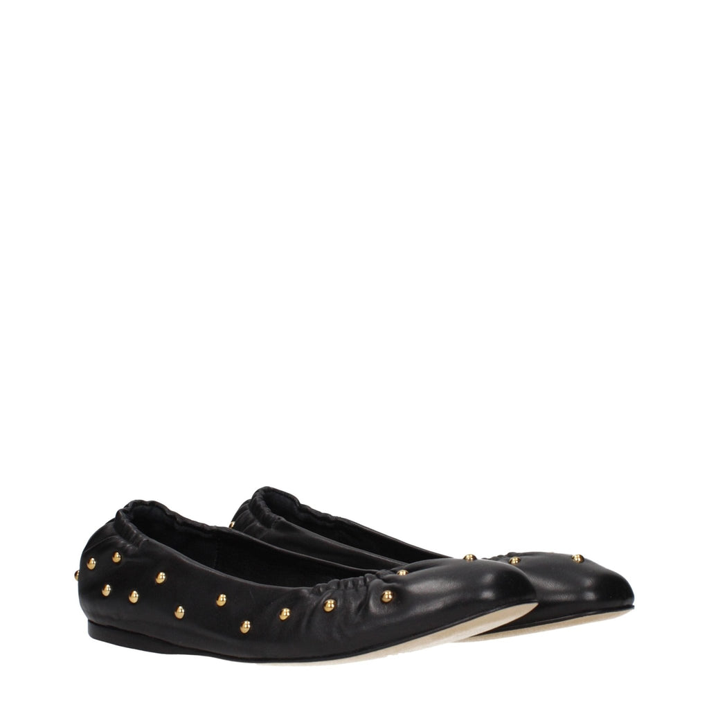 Chloé Black Leather Ballet Flats - Beyzy Store - Chloé