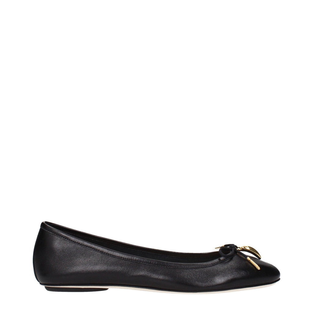 Chloé Black Leather Ballet Flats - Beyzy Store - Chloé