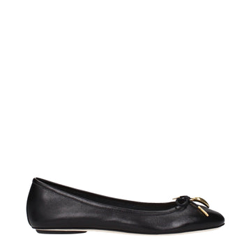 Chloé Black Leather Ballet Flats - Beyzy Store - Chloé
