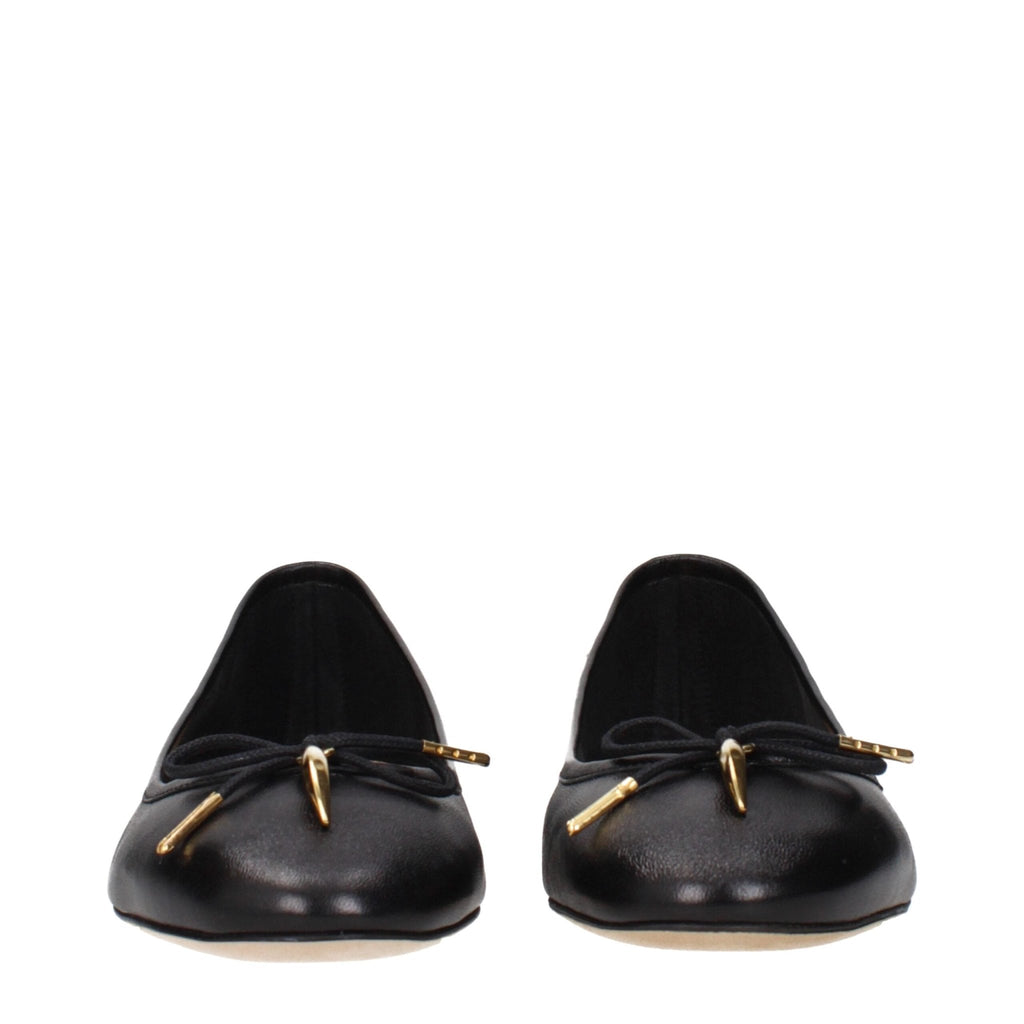 Chloé Black Leather Ballet Flats - Beyzy Store - Chloé