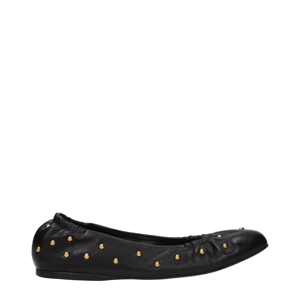 Chloé Black Leather Ballet Flats - Beyzy Store - Chloé