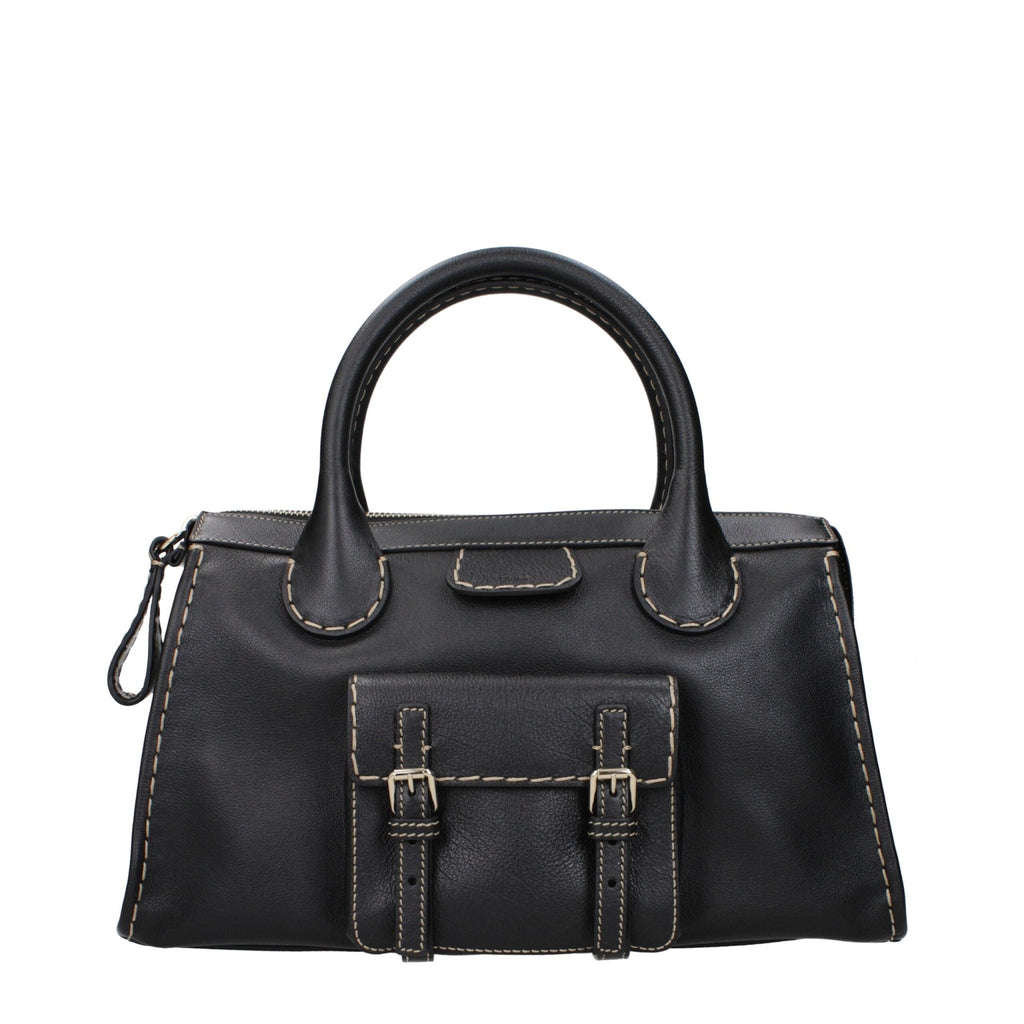 Chloé Black Leather Handbags - Beyzy Store - Chloé