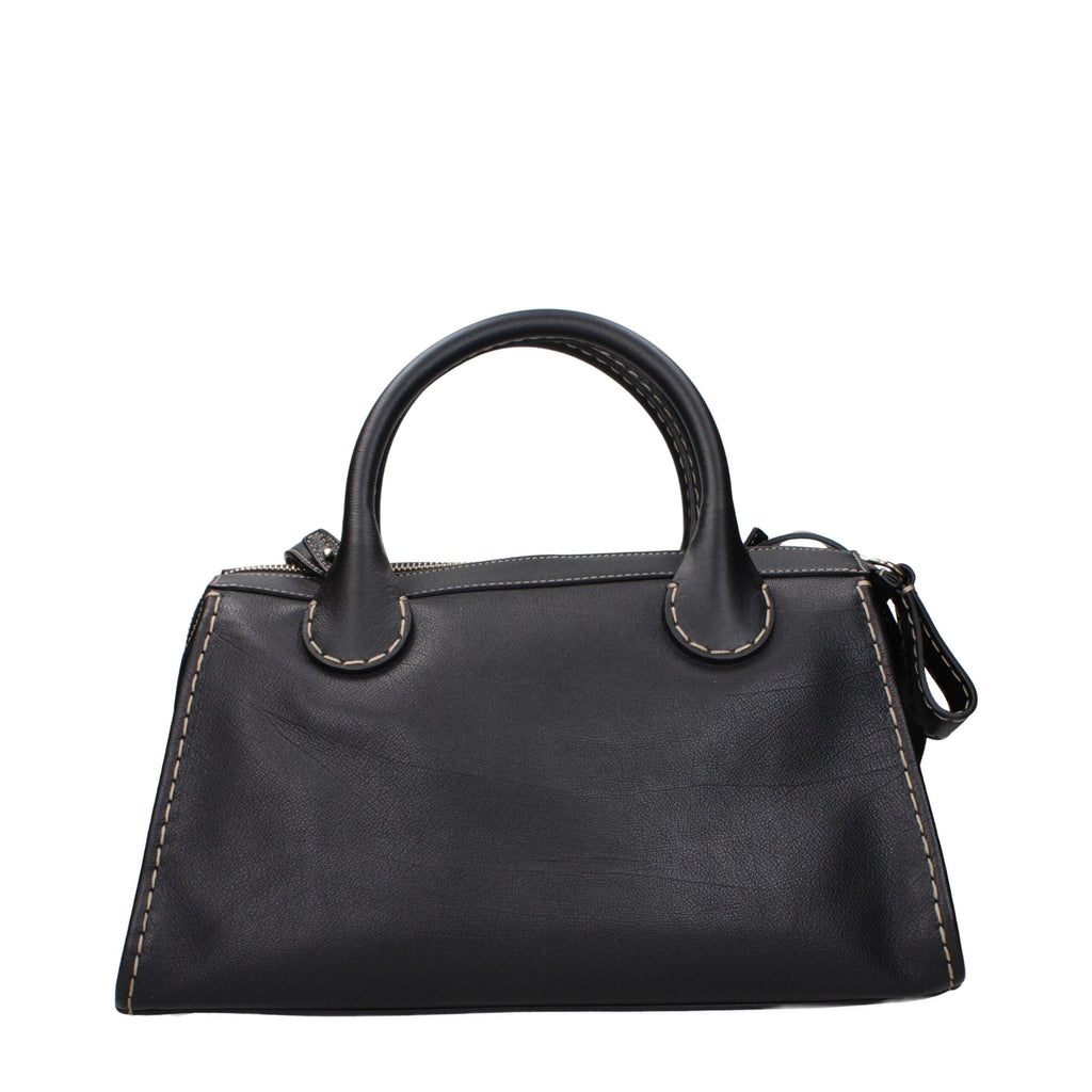 Chloé Black Leather Handbags - Beyzy Store - Chloé