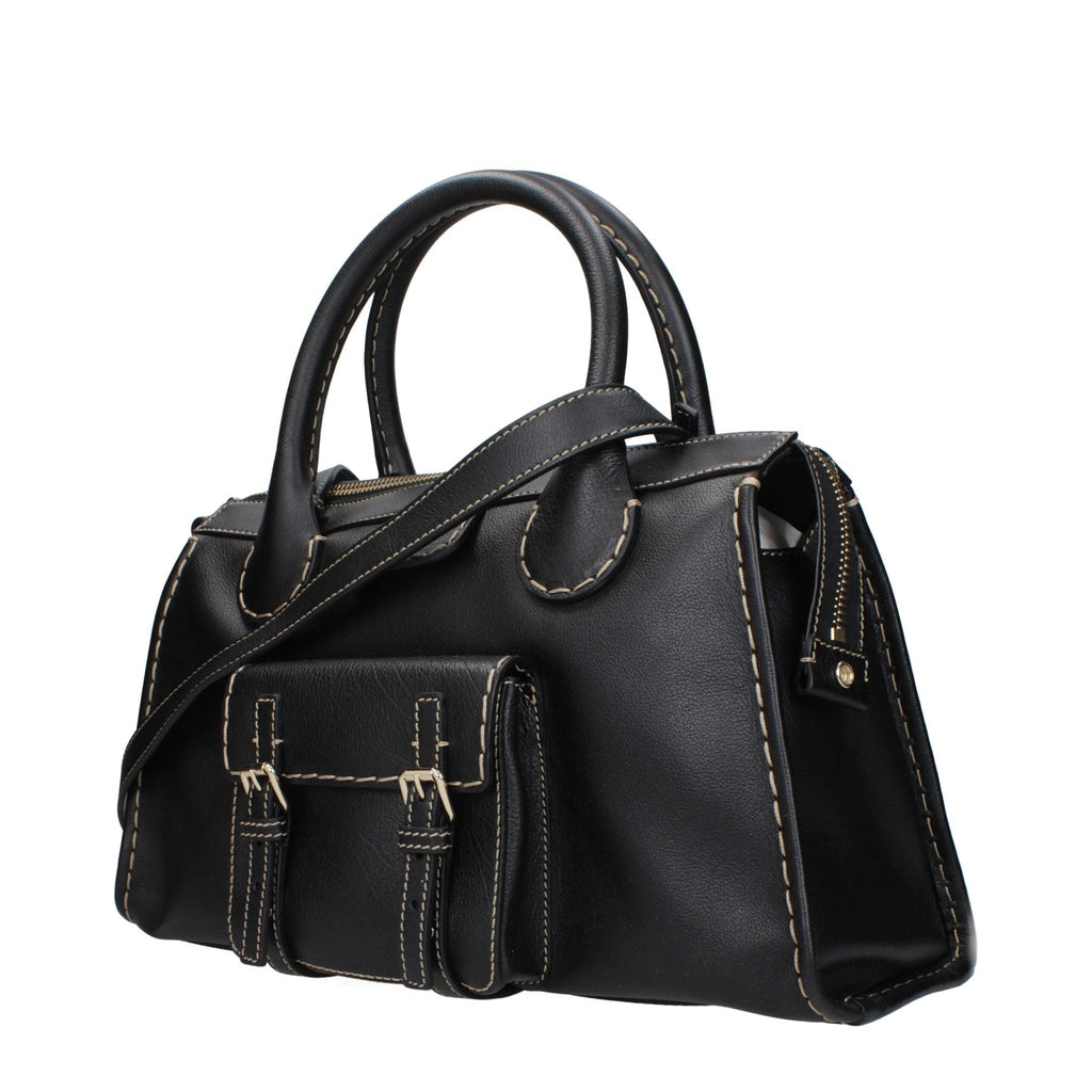 Chloé Black Leather Handbags - Beyzy Store - Chloé