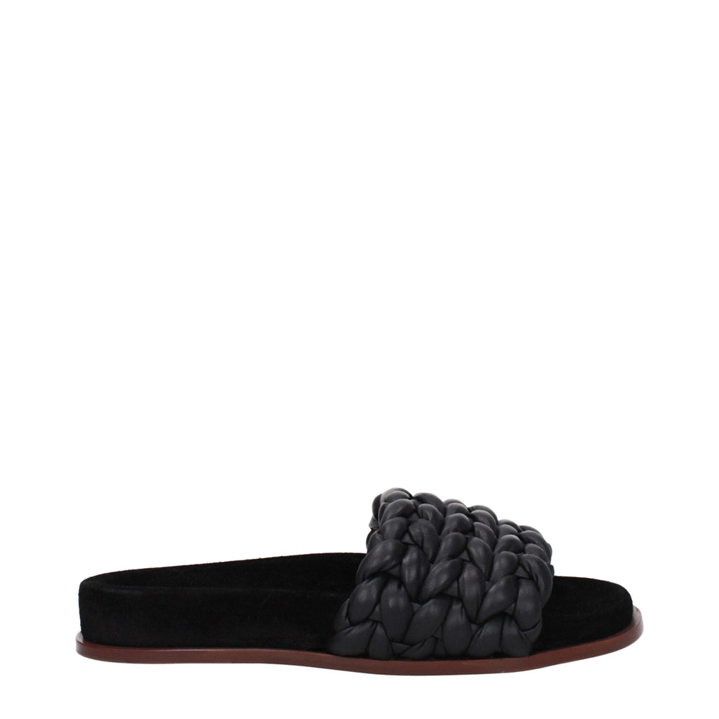 Chloé Black Leather Slipper - Beyzy Store - Chloé