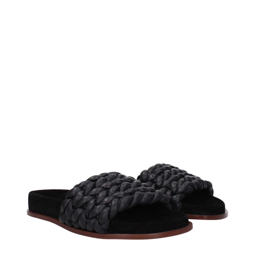 Chloé Black Leather Slipper - Beyzy Store - Chloé