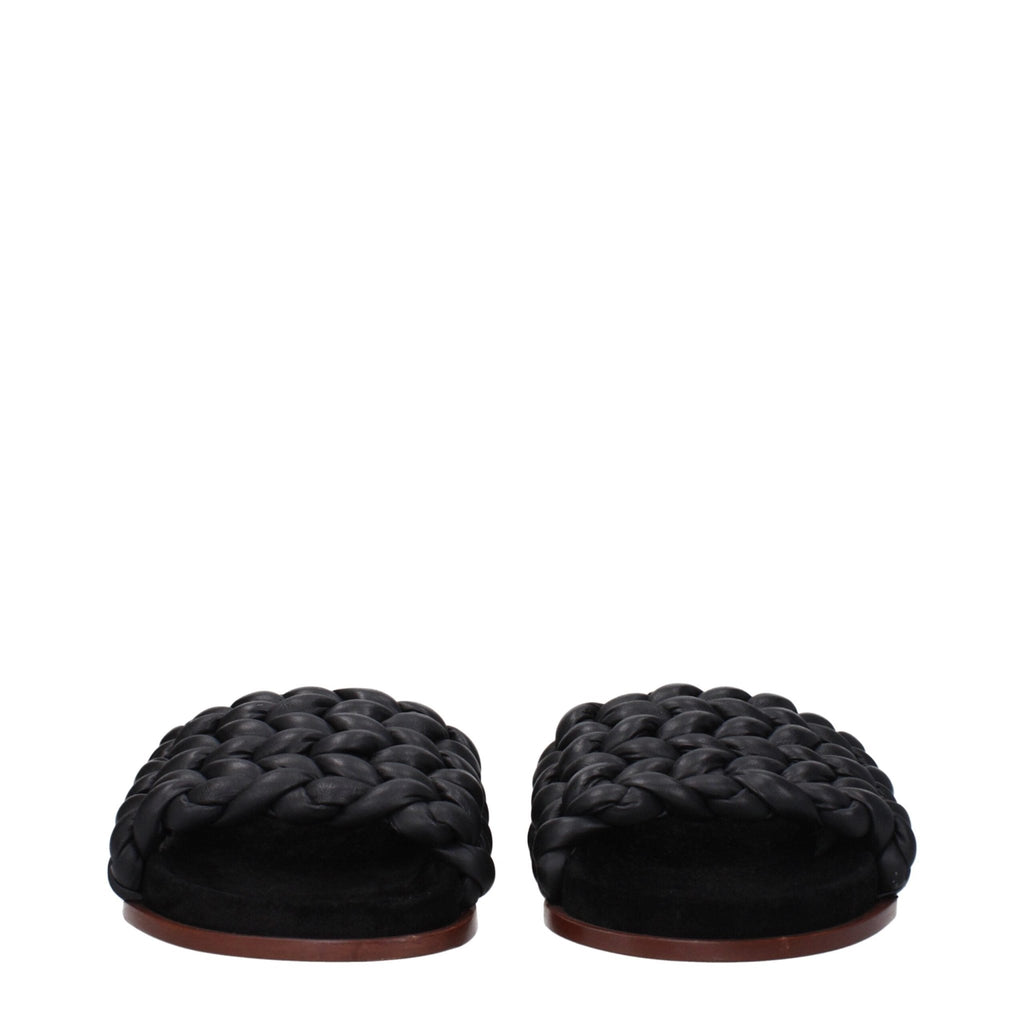 Chloé Black Leather Slipper - Beyzy Store - Chloé