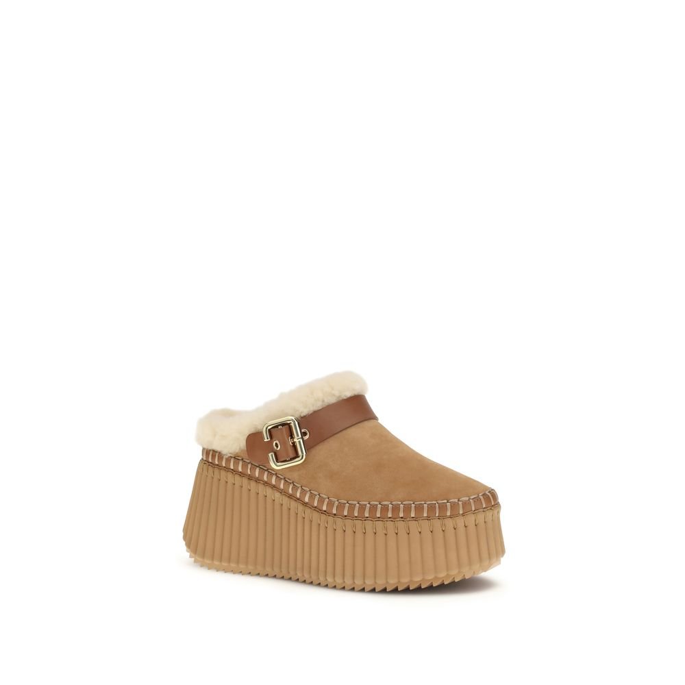 Chloé Nama Wedge Mules - Beyzy Store - Chloé