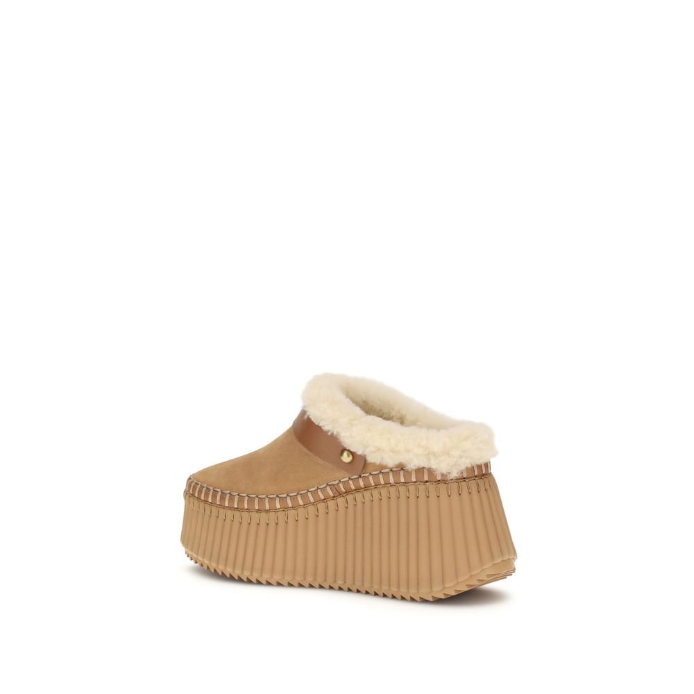 Chloé Nama Wedge Mules - Beyzy Store - Chloé