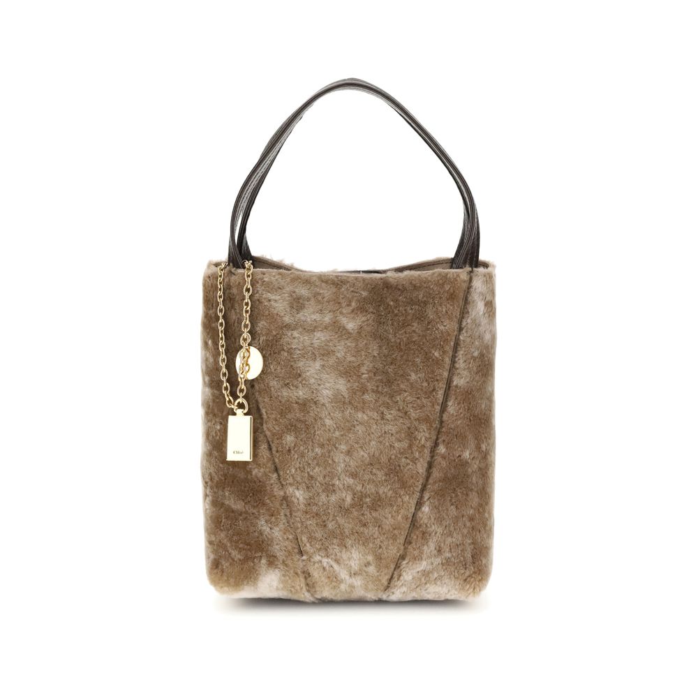 Chloé Shearling small Spin Tote Bag - Beyzy Store - Chloé