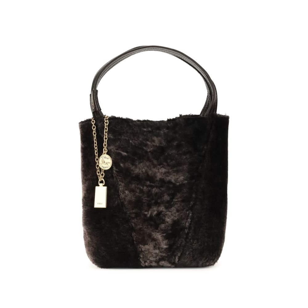 Chloé Shearling small Spin Tote Bag - Beyzy Store - Chloé