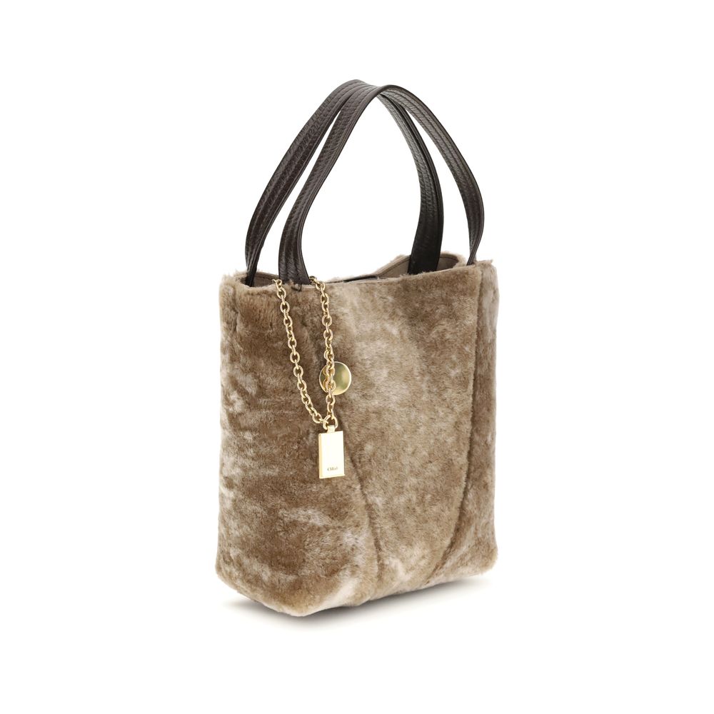 Chloé Shearling small Spin Tote Bag - Beyzy Store - Chloé