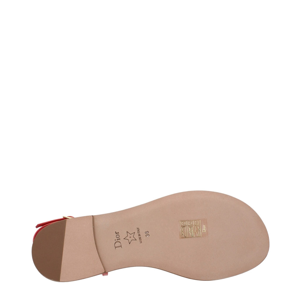 Christian Dior Pink Leather Flip - Flop Sandal - Beyzy Store - Christian Dior