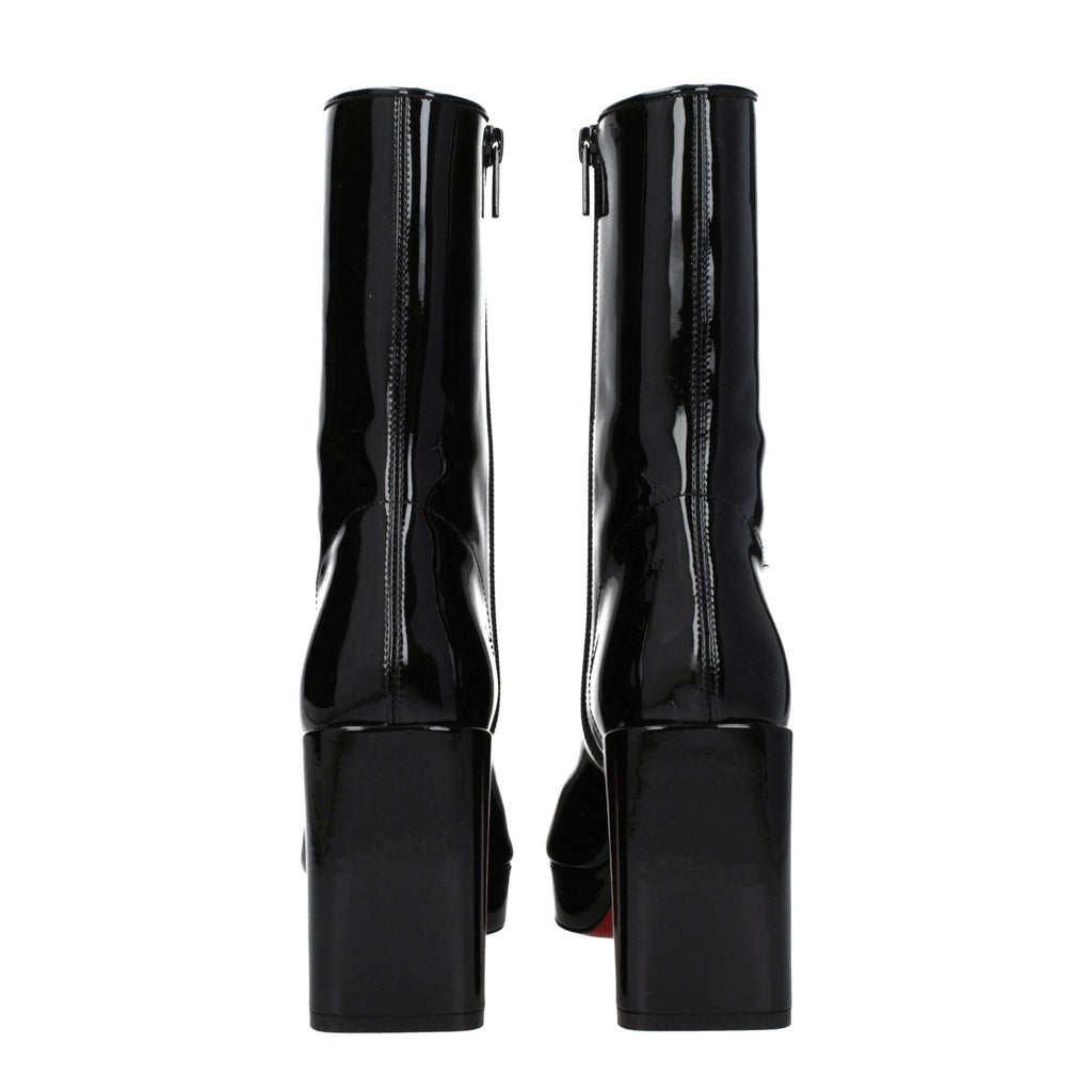Christian Louboutin Black Leather Ankle - Beyzy Store - Christian Louboutin