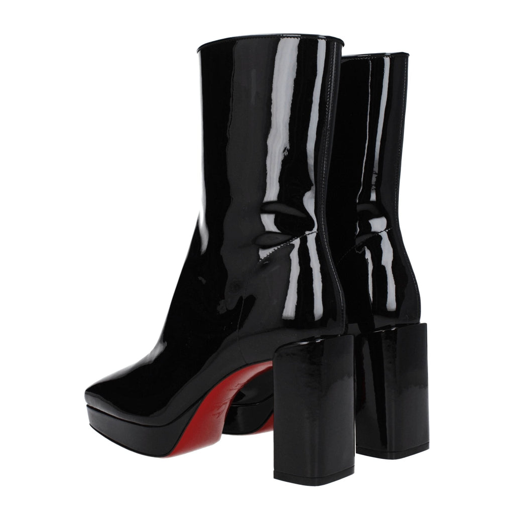 Christian Louboutin Black Leather Ankle - Beyzy Store - Christian Louboutin