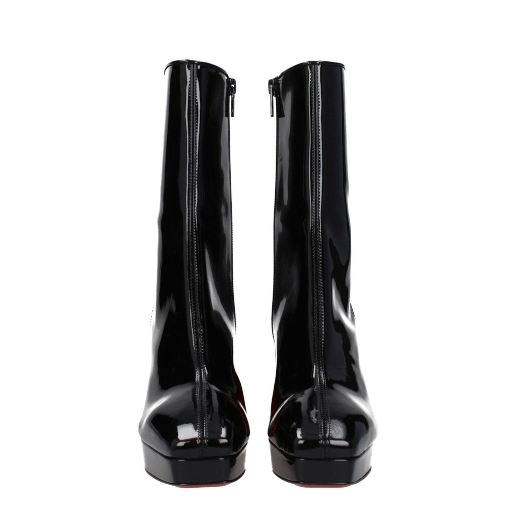 Christian Louboutin Black Leather Ankle - Beyzy Store - Christian Louboutin