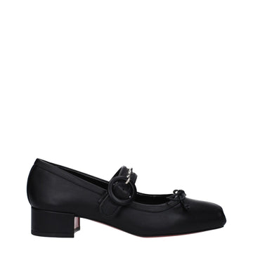 Christian Louboutin Black Leather Ballet Flats - Beyzy Store - Christian Louboutin