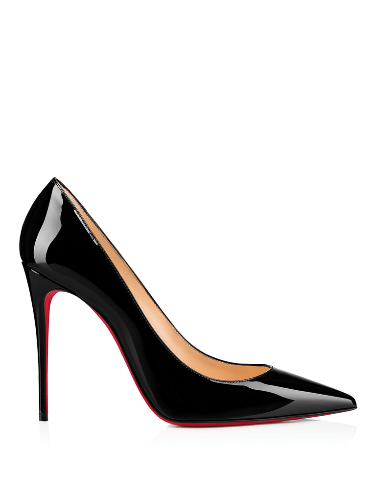 Christian Louboutin Black Patent Leather Kate Décolleté 100 - Beyzy Store - Christian Louboutin