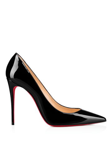 Christian Louboutin Black Patent Leather Kate Décolleté 100 - Beyzy Store - Christian Louboutin