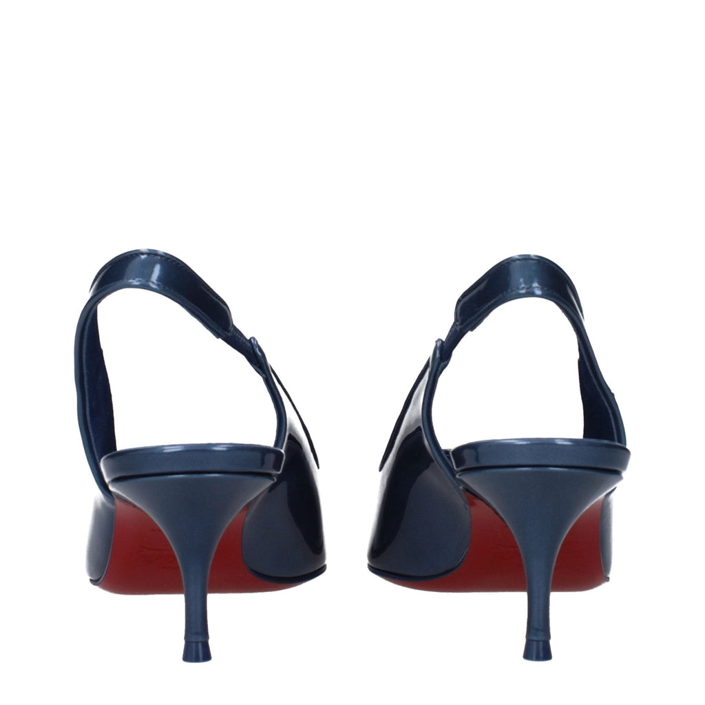 Christian Louboutin Blue Leather Sandal - Beyzy Store - Christian Louboutin