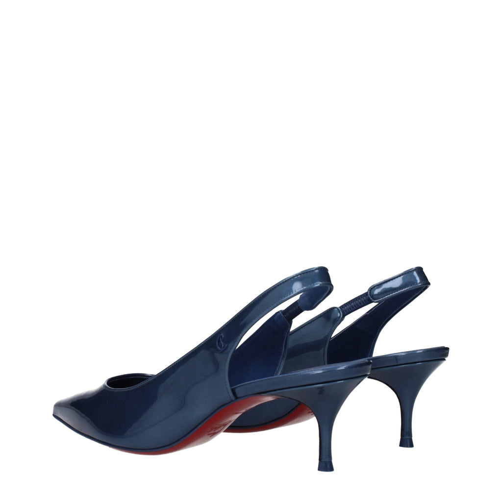 Christian Louboutin Blue Leather Sandal - Beyzy Store - Christian Louboutin