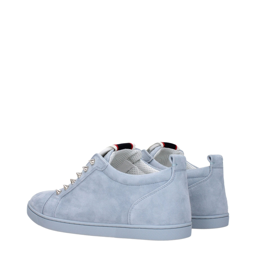 Christian Louboutin Blue Leather Slip - On Loafer - Beyzy Store - Christian Louboutin