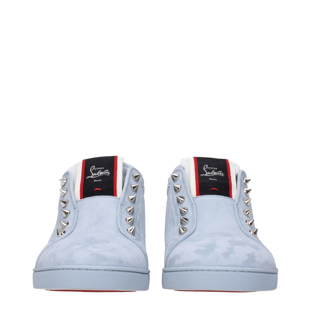 Christian Louboutin Blue Leather Slip - On Loafer - Beyzy Store - Christian Louboutin
