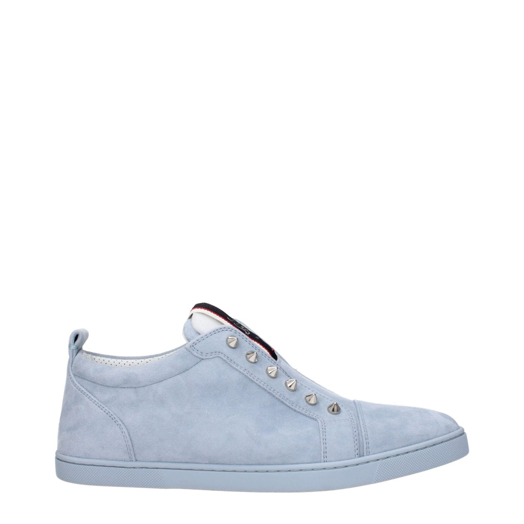 Christian Louboutin Blue Leather Slip - On Loafer - Beyzy Store - Christian Louboutin