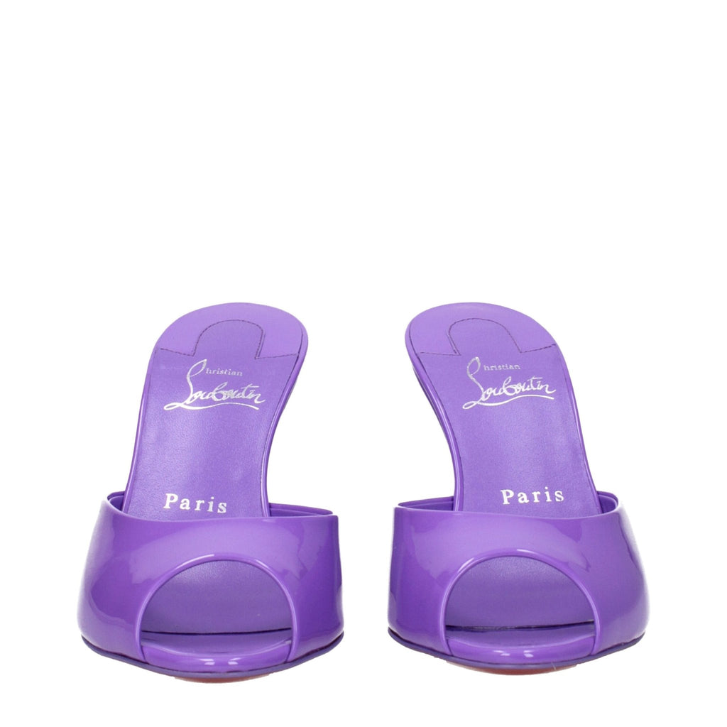Christian Louboutin Purple Leather Wedge - Beyzy Store - Christian Louboutin