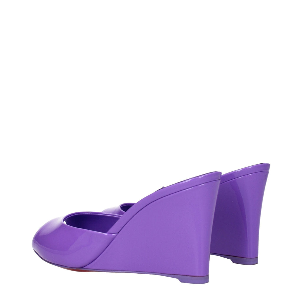 Christian Louboutin Purple Leather Wedge - Beyzy Store - Christian Louboutin