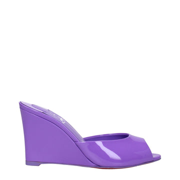 Christian Louboutin Purple Leather Wedge - Beyzy Store - Christian Louboutin