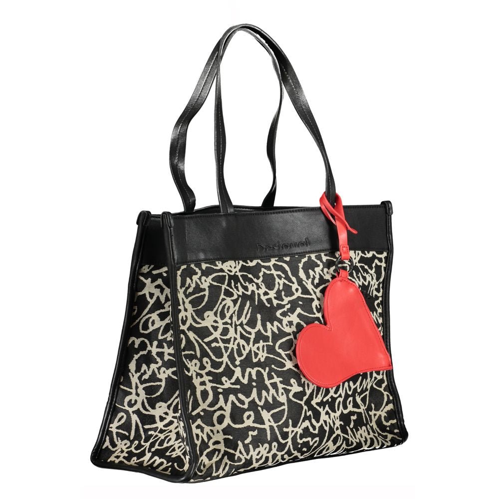 Desigual Black Polyester Handbag - Beyzy Store - Desigual