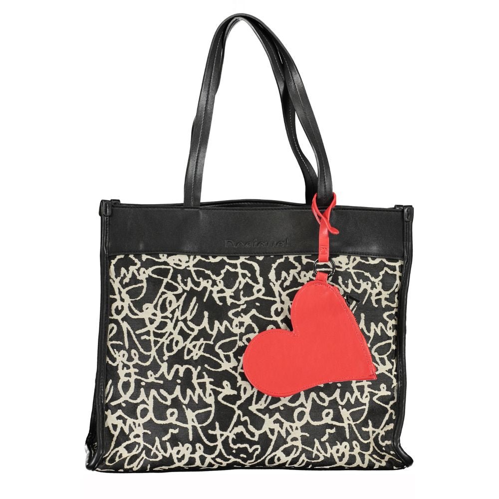 Desigual Black Polyester Handbag - Beyzy Store - Desigual