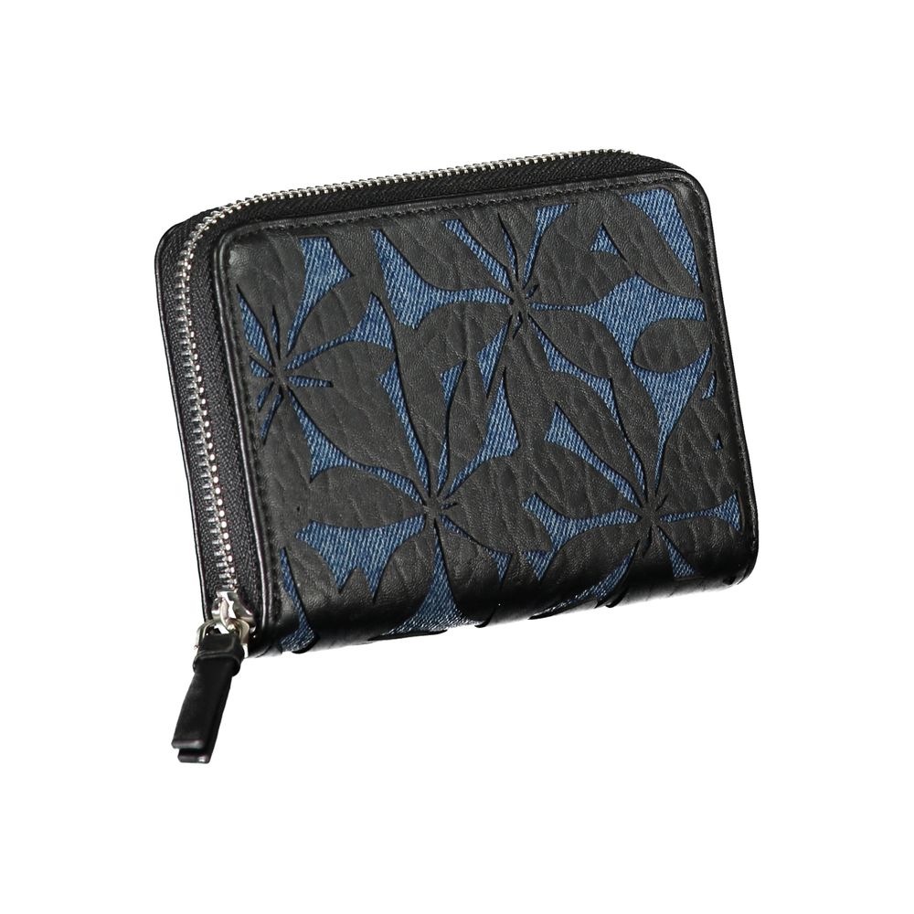 Desigual Black Polyethylene Wallet - Beyzy Store - Desigual