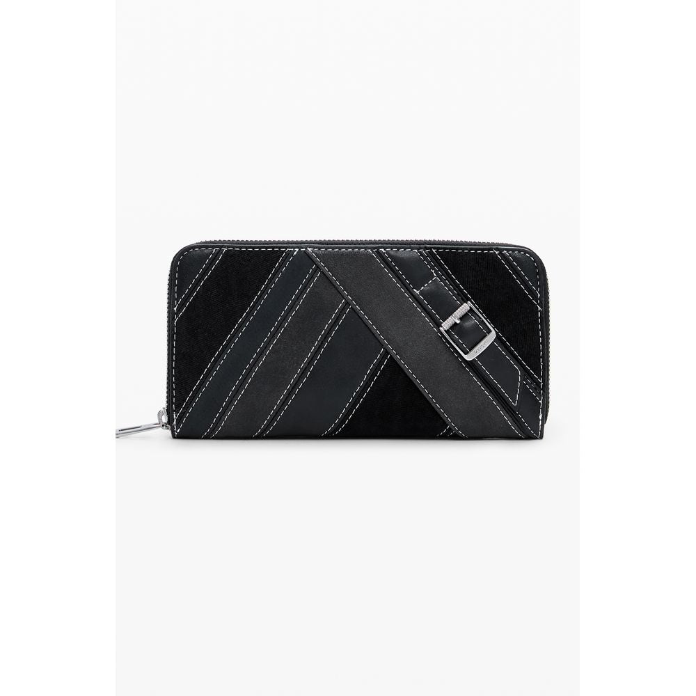 Desigual Black Polyethylene Women Wallet - Beyzy Store - Desigual