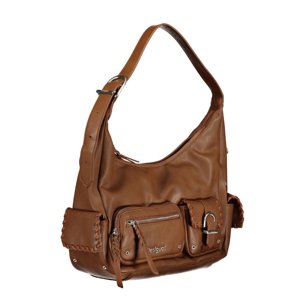 Desigual Brown Polyethylene Handbag - Beyzy Store - Desigual