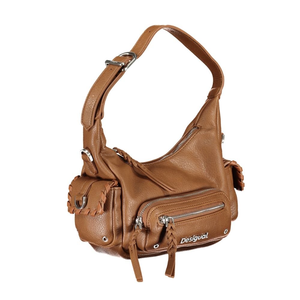 Desigual Brown Polyethylene Handbag - Beyzy Store - Desigual
